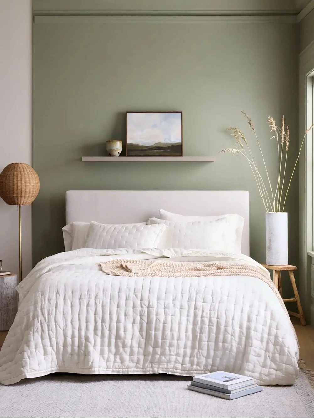 New Quince European Linen Dream Quilt Twin $144 White